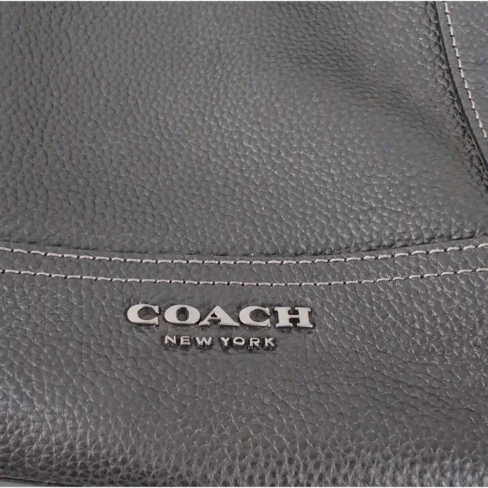 COACH Hudson Backpack Black Pebble Leather CB837560 - Excellent